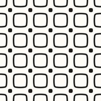 Vector Geometric Seamless Monochrome Pattern