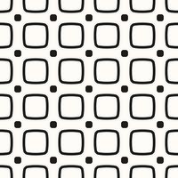 Vector Geometric Seamless Monochrome Pattern