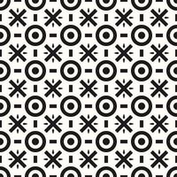 Vector Geometric Seamless Monochrome Pattern