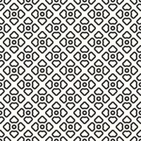 Vector Geometric Seamless Monochrome Pattern