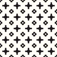 Vector Geometric Seamless Monochrome Pattern