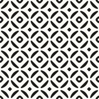 Vector Geometric Seamless Monochrome Pattern