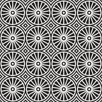 Vector Geometric Seamless Monochrome Pattern