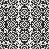 Vector Geometric Seamless Monochrome Pattern