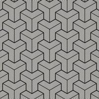 Vector Geometric Seamless Monochrome Pattern