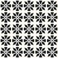 Vector Geometric Seamless Monochrome Pattern