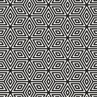 Vector Geometric Seamless Monochrome Pattern