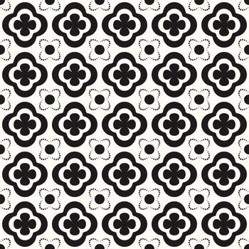 Vector Geometric Seamless Monochrome Pattern