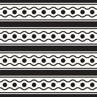 Vector Geometric Seamless Monochrome Pattern
