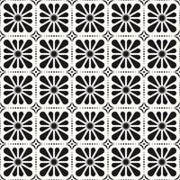 Vector Geometric Seamless Monochrome Pattern