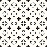 Vector Geometric Seamless Monochrome Pattern