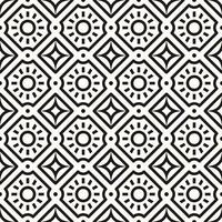 Vector Geometric Seamless Monochrome Pattern