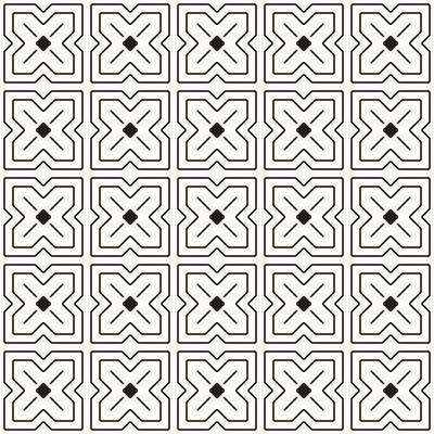 Vector Geometric Abstract Seamless Monochrome Pattern Texture Background