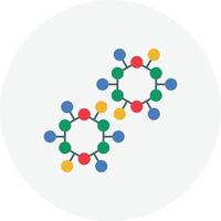 Molecule Structure Flat Circle vector