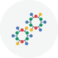 círculo plano de la estructura de la molécula vector