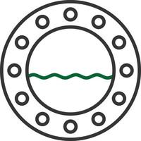 Porthole Line Two Color vector