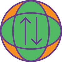 Global Transfer Line Filled Two Color vector