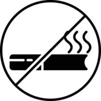 No Smoking Glyph Icon vector