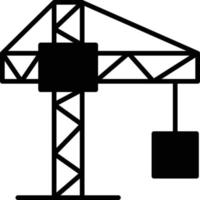 Crane Glyph Icon vector