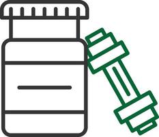 Protein Line Two Color vector