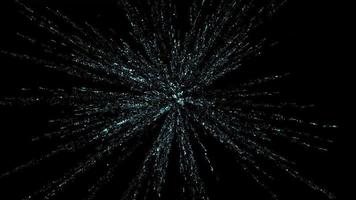 explosion de particules scintillantes dans l'espace video