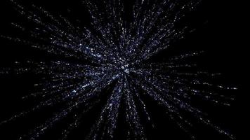 Explosion funkelnder Partikel im Weltraum video