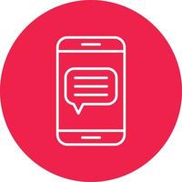 Message Line Circle Multicolor vector