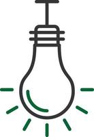 Light Bulb Line Two Color vector