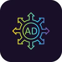 Advertising Submission Gradient Icon vector