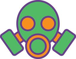Gas Mask Line Filled Two Color vector