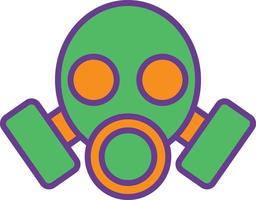 Gas Mask Line Filled Two Color vector