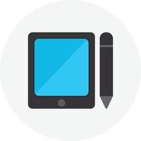 Graphic Tablet Flat Circle vector