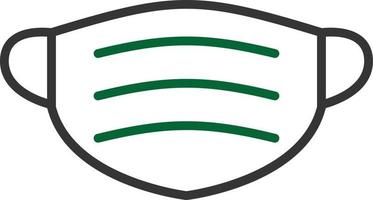Mask Line Two Color vector