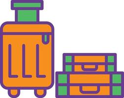 Luggage Line Filled Two Color vector