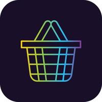 Shopping Basket Gradient Icon vector