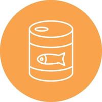 Canned Food Line Circle Multicolor vector