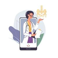 Flat cartoon doctor characters vector illustration concept