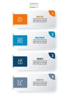 Infographic template business concept with workflow. vector