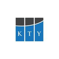 diseño de logotipo de letra kty sobre fondo blanco. concepto de logotipo de letra de iniciales creativas kty. diseño de letras kty. vector