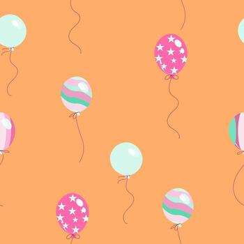 Pattern with ballons vector