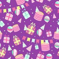 Pattern with festive elements vector