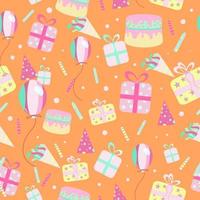 Pattern with party elements vector