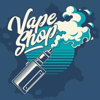 emblema de vector de tienda de vape