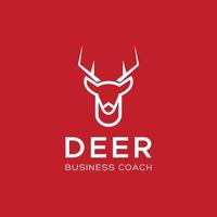 Minimalist simple deer logo vector