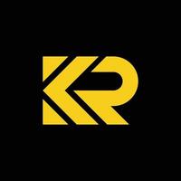 logotipo creativo kr vector
