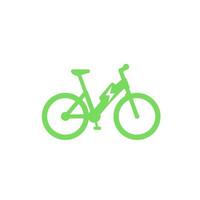 Electric bicycle icon, e-bike isolated on white vector