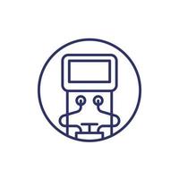 dialysis, hemodialysis machine line icon on white vector