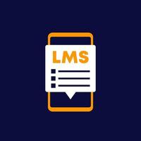 LMS vector icon, Learning Management System