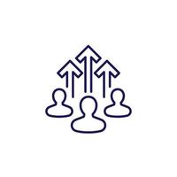 collect user data icon, line vector