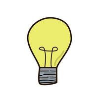 Doodle vector illustration of a light bulb